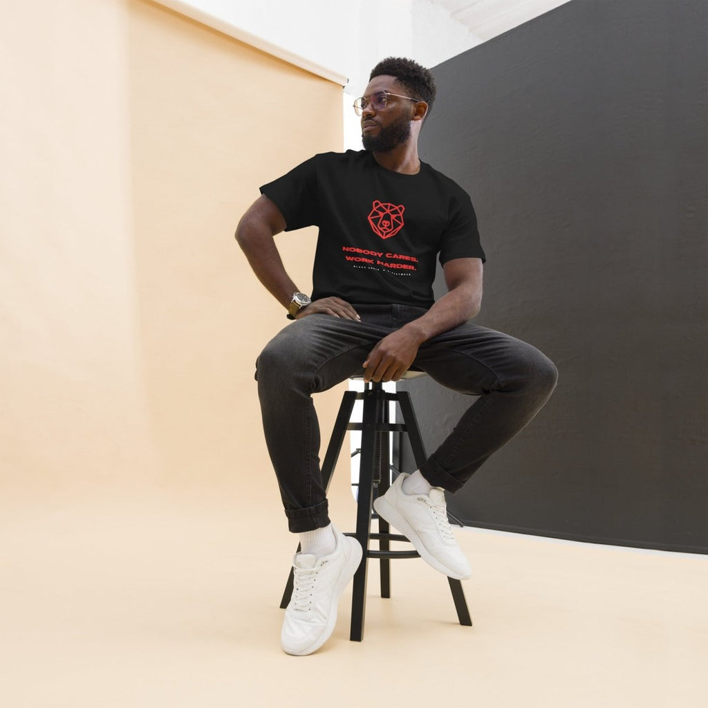 NOBODY CARES. WORK HARDER. Unisex T-Shirt - Streetwear - size_range | Black Ursus