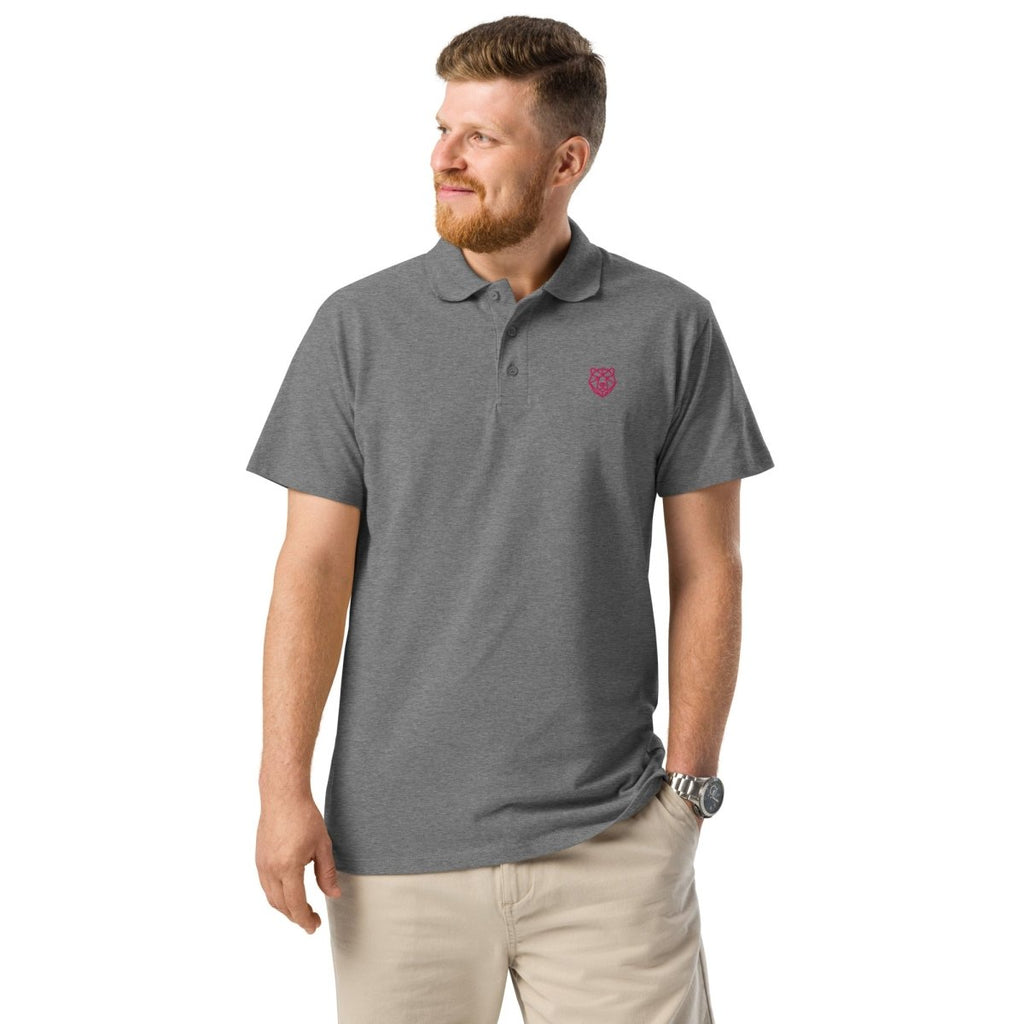 Premium Polo Shirt "Black Ursus" – Piqué, Logo - Stick Magenta, S–5XL - Streetwear - size_range | Black Ursus