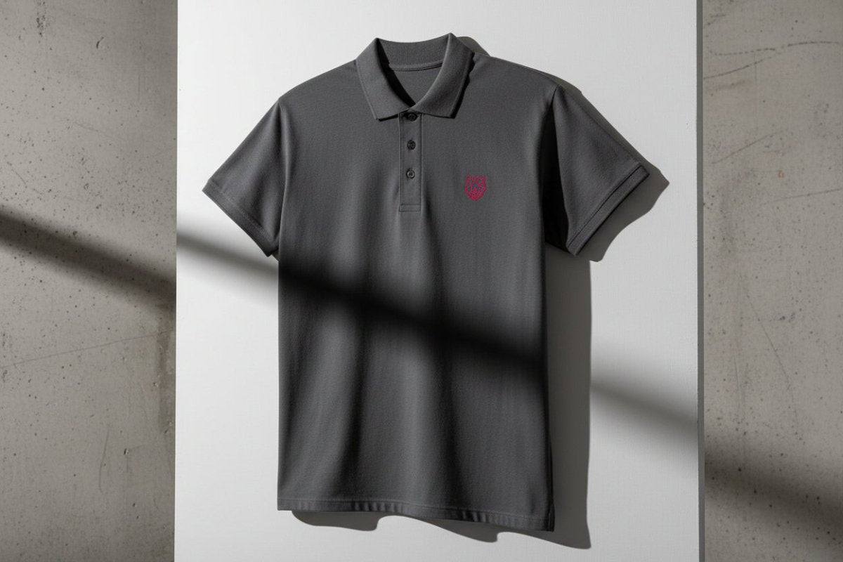 Premium Polo Shirt "Black Ursus" – Piqué, Logo - Stick Magenta, S–5XL - Streetwear - size_range | Black Ursus