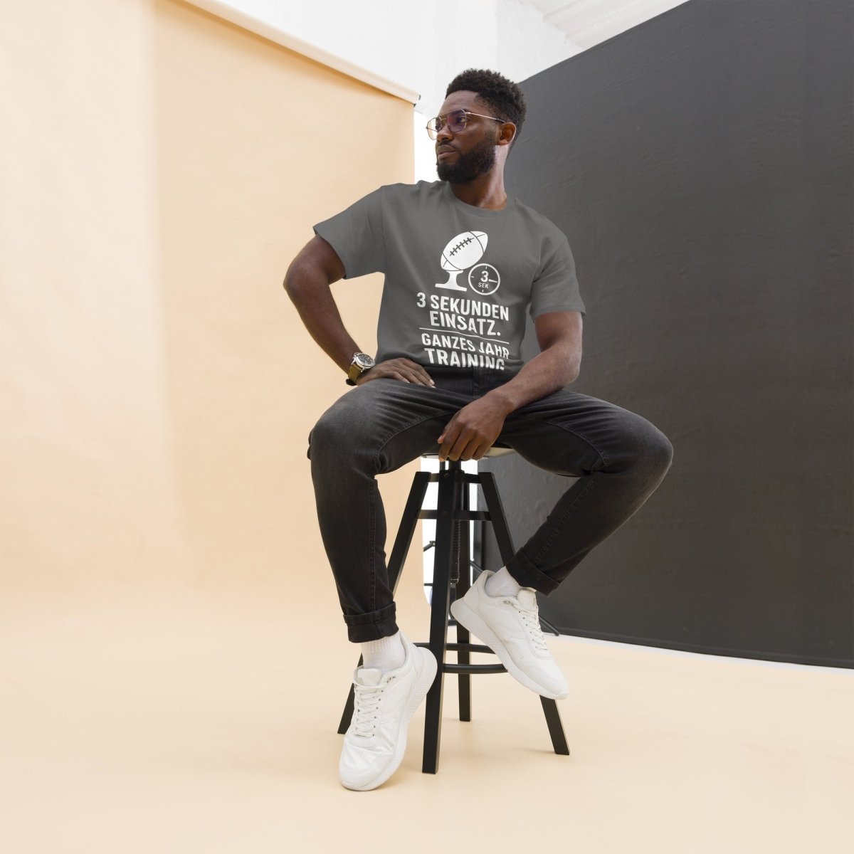 T-Shirt "3 Sek." – Gym & Bodybuilding S–5XL | Black Ursus - Streetwear - size_range | Black Ursus