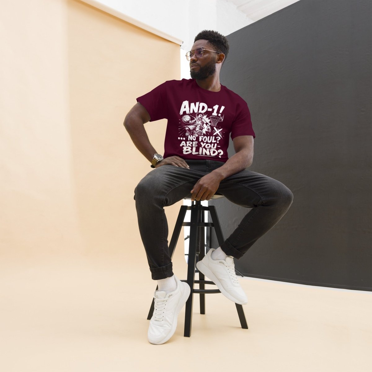 T-Shirt "AND 1" – Basketball Streetwear S–5XL | Black Ursus - Streetwear - size_range | Black Ursus
