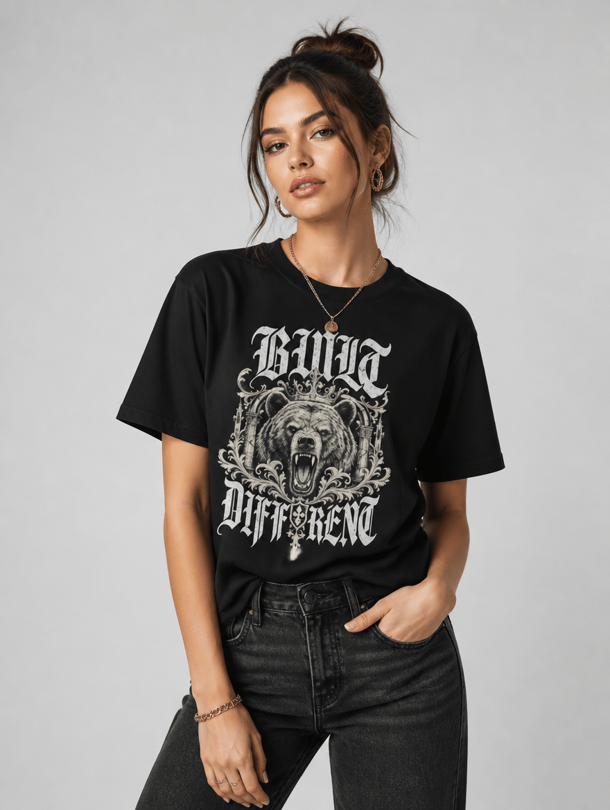 T-Shirt "BUILT" – Gym & Bodybuilding S–5XL | Black Ursus - Streetwear - size_range | Black Ursus