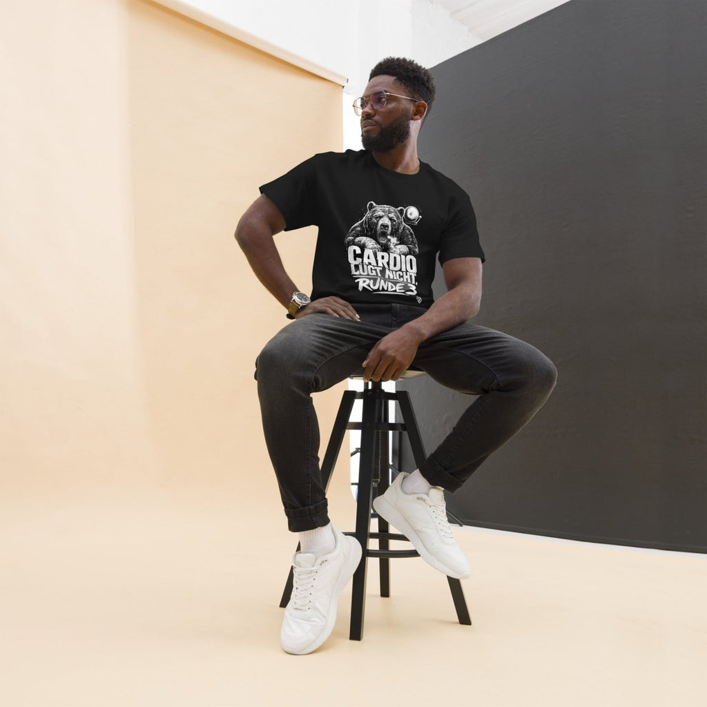 T-Shirt "Cardio Lügt Nicht, Runde 3" – Boxen & Kickboxen S–5XL | Black Ursus - Streetwear - S–5XL | Black Ursus
