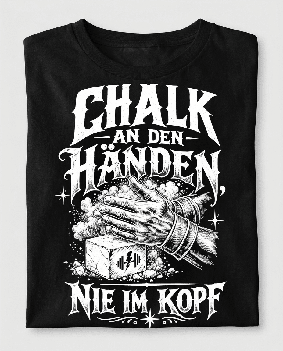T-Shirt "Chalk An Den Händen, Nie Im Kopf" – Gym & Bodybuilding S–5XL | Black Ursus - Streetwear - size_range | Black Ursus