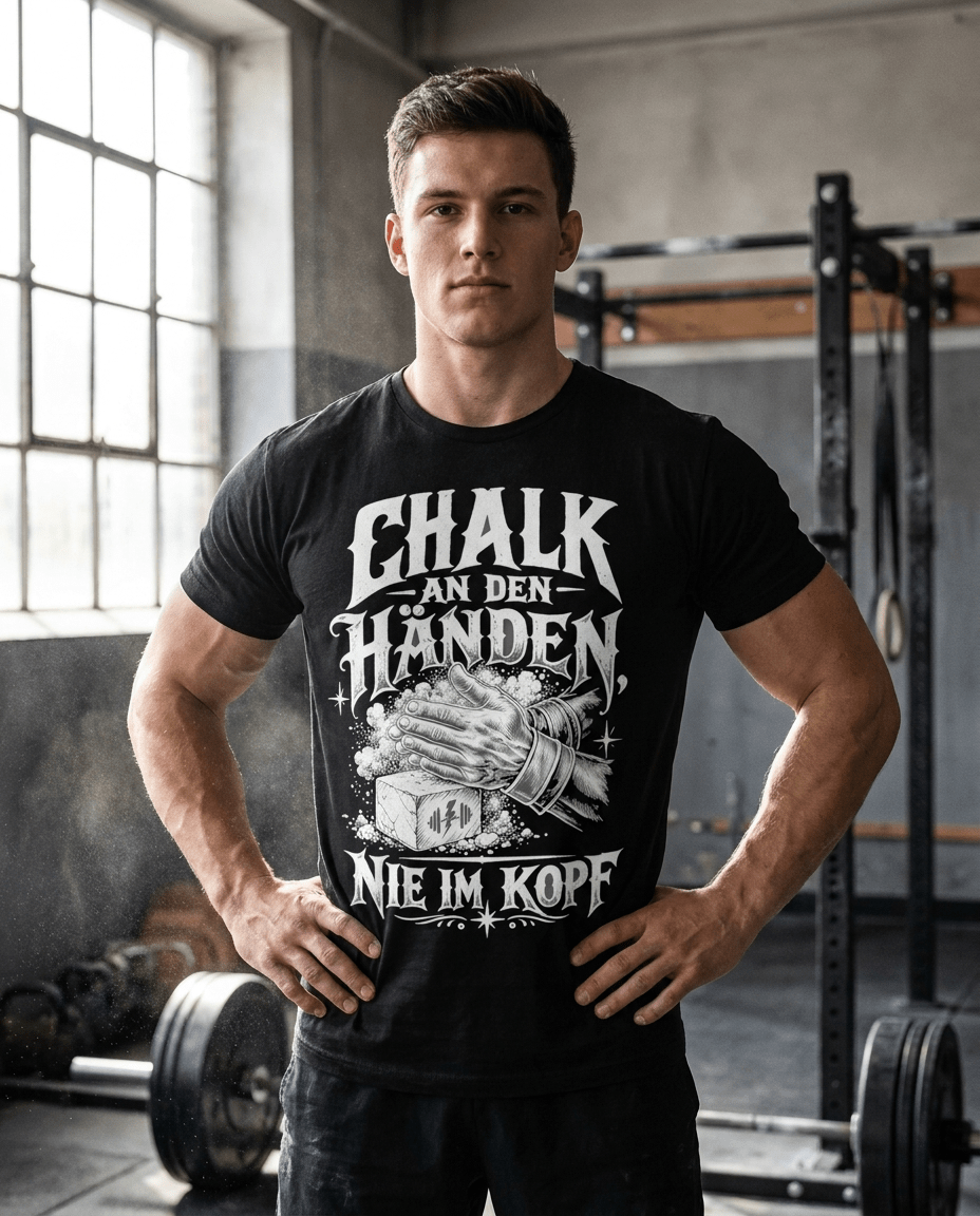 T-Shirt "Chalk An Den Händen, Nie Im Kopf" – Gym & Bodybuilding S–5XL | Black Ursus - Streetwear - size_range | Black Ursus