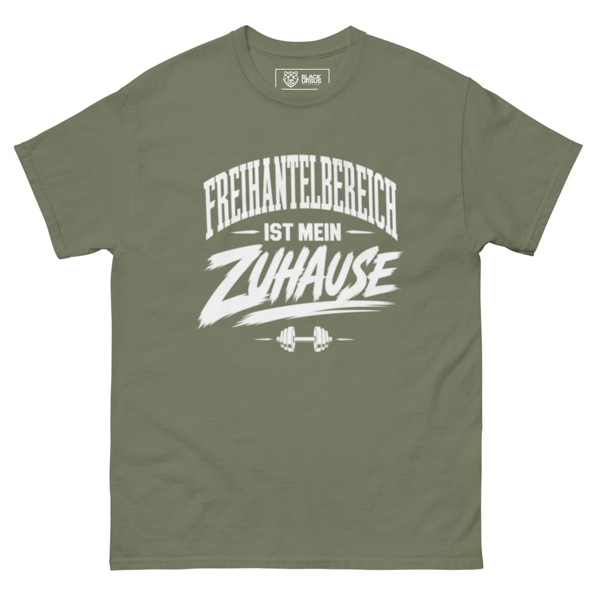 T-Shirt "Freihantelbereich Ist Mein Zuhause" – Gym & Bodybuilding S–5XL | Black Ursus - Streetwear - size_range | Black Ursus