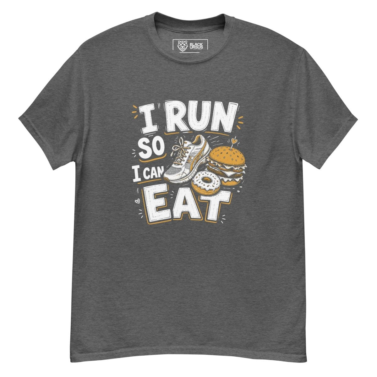 T-Shirt "I RUN" – Running & Laufen S–5XL | Black Ursus - Streetwear - size_range | Black Ursus