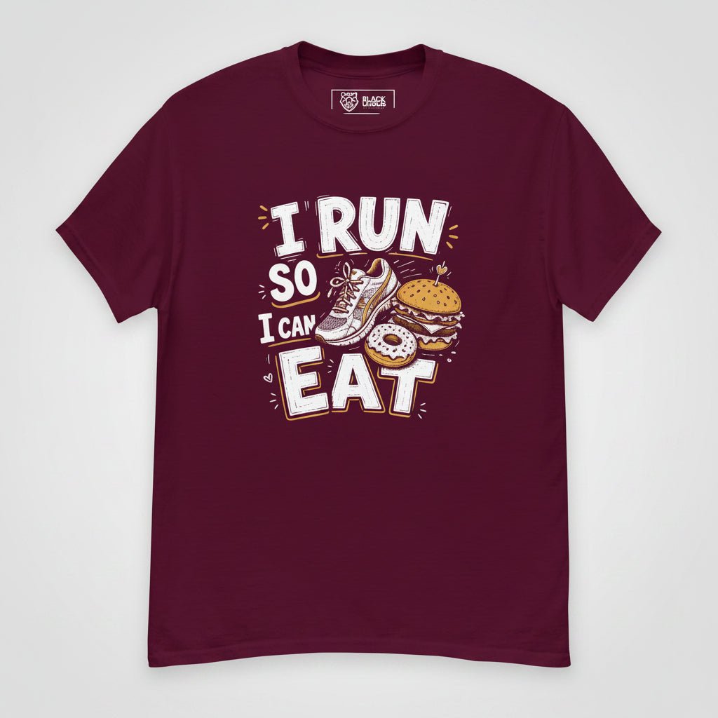 T-Shirt "I RUN" – Running & Laufen S–5XL | Black Ursus - Streetwear - size_range | Black Ursus