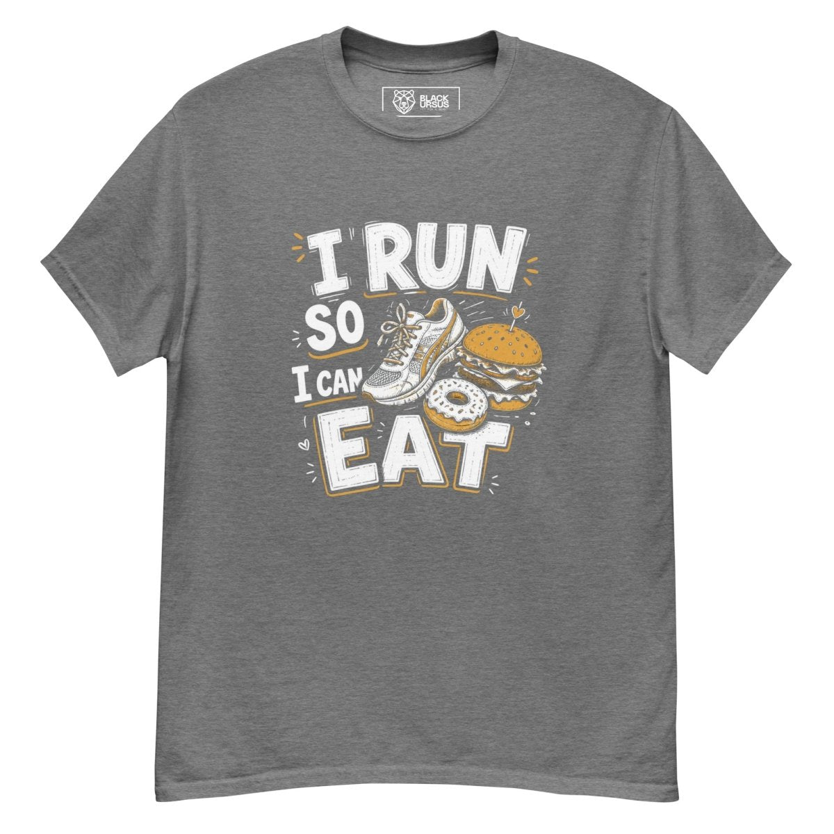 T-Shirt "I RUN" – Running & Laufen S–5XL | Black Ursus - Streetwear - size_range | Black Ursus