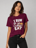 T-Shirt "I RUN" – Running & Laufen S–5XL | Black Ursus - Streetwear - size_range | Black Ursus