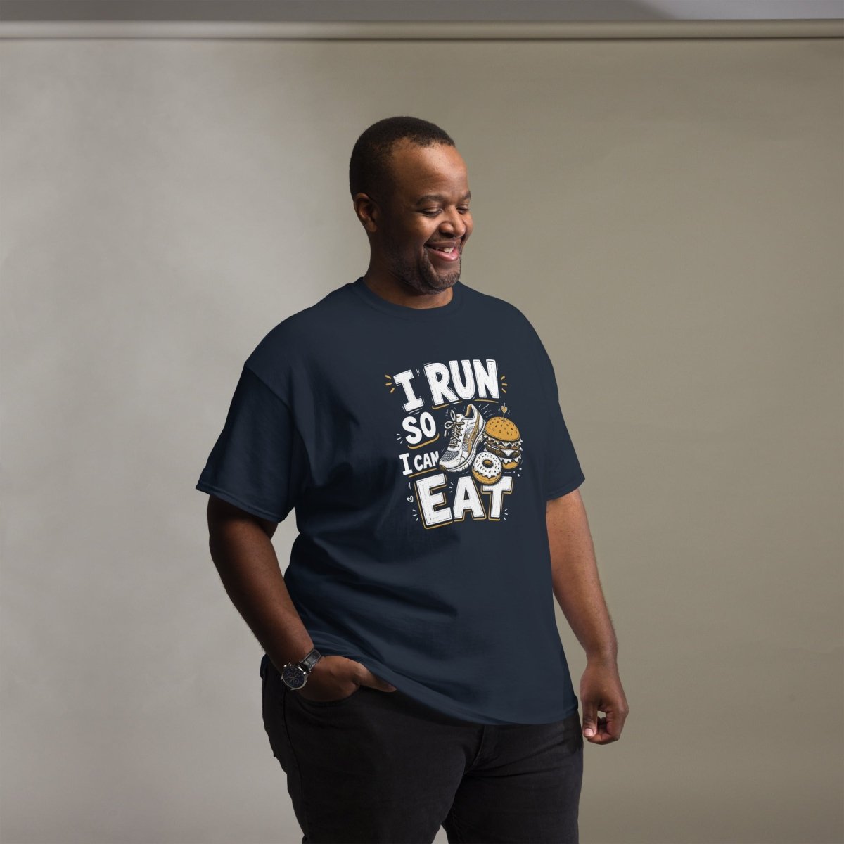 T-Shirt "I Run So I Can Eat" – Running & Laufen S–5XL | Black Ursus - Streetwear - size_range | Black Ursus