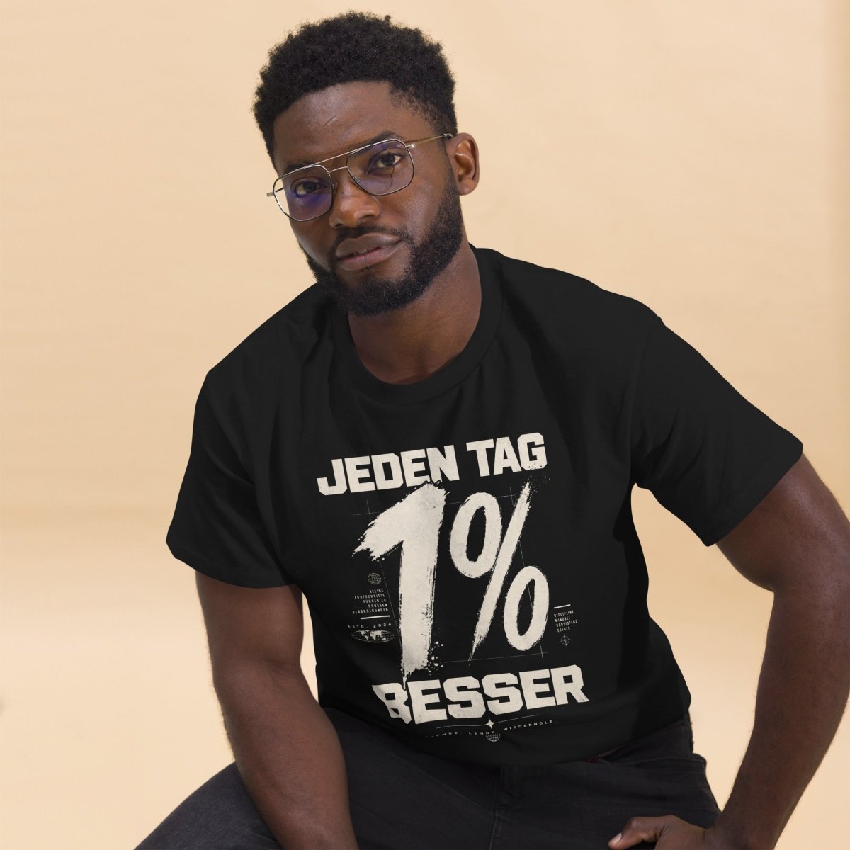 T-Shirt "JEDEN TAG 1% BESSER" – BJJ & Jiu-Jitsu S–5XL | Black Ursus - Streetwear - size_range | Black Ursus