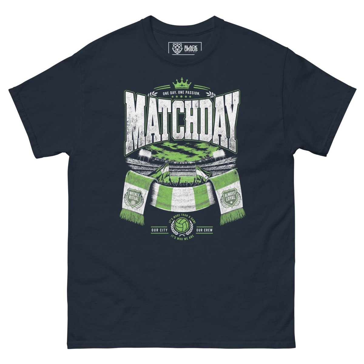 T-Shirt "MATCHDAY" – Fußball & Fankurve S–5XL | Black Ursus - Streetwear - size_range | Black Ursus