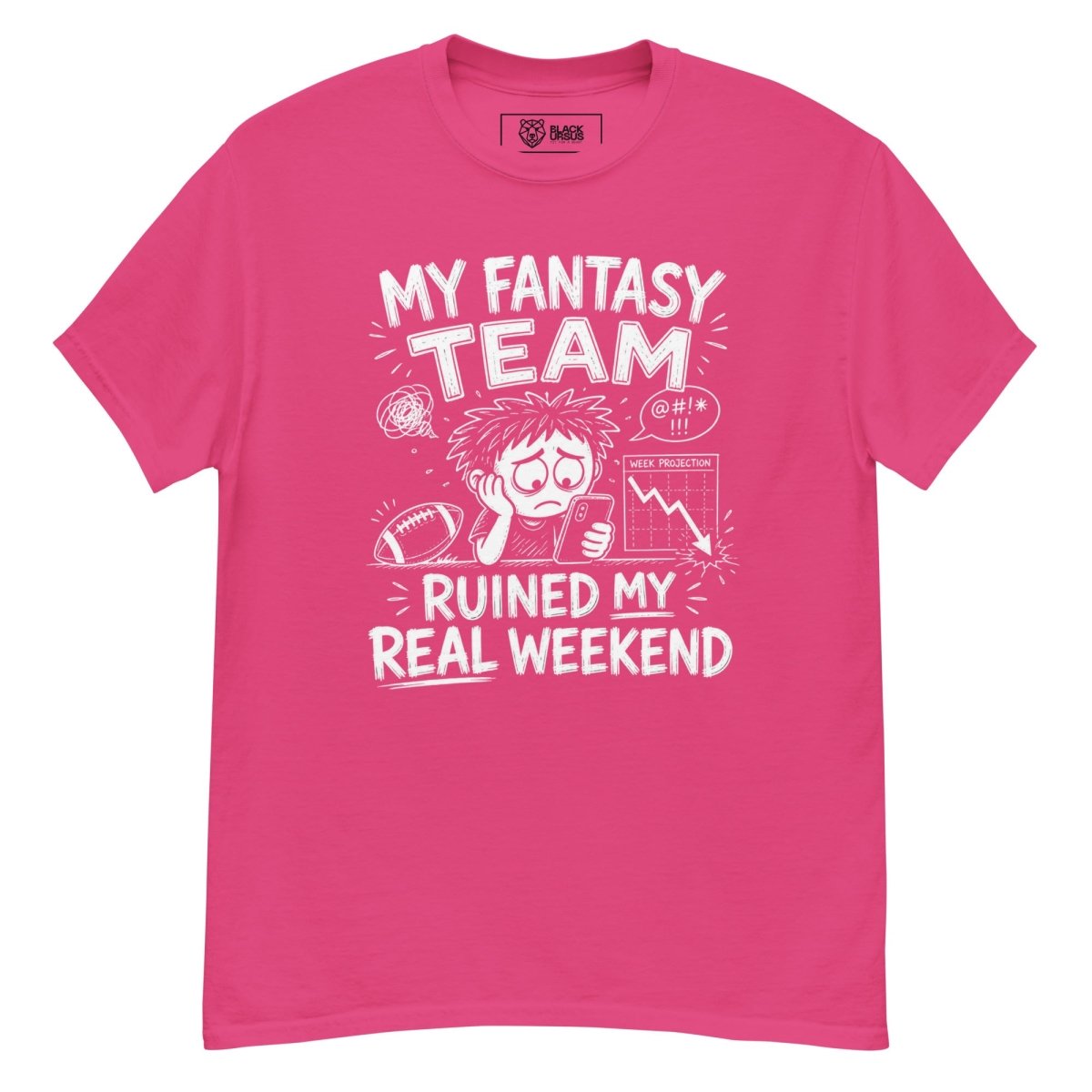 T-Shirt "MY FANTASY" – Football Streetwear S–5XL | Black Ursus - Streetwear - size_range | Black Ursus