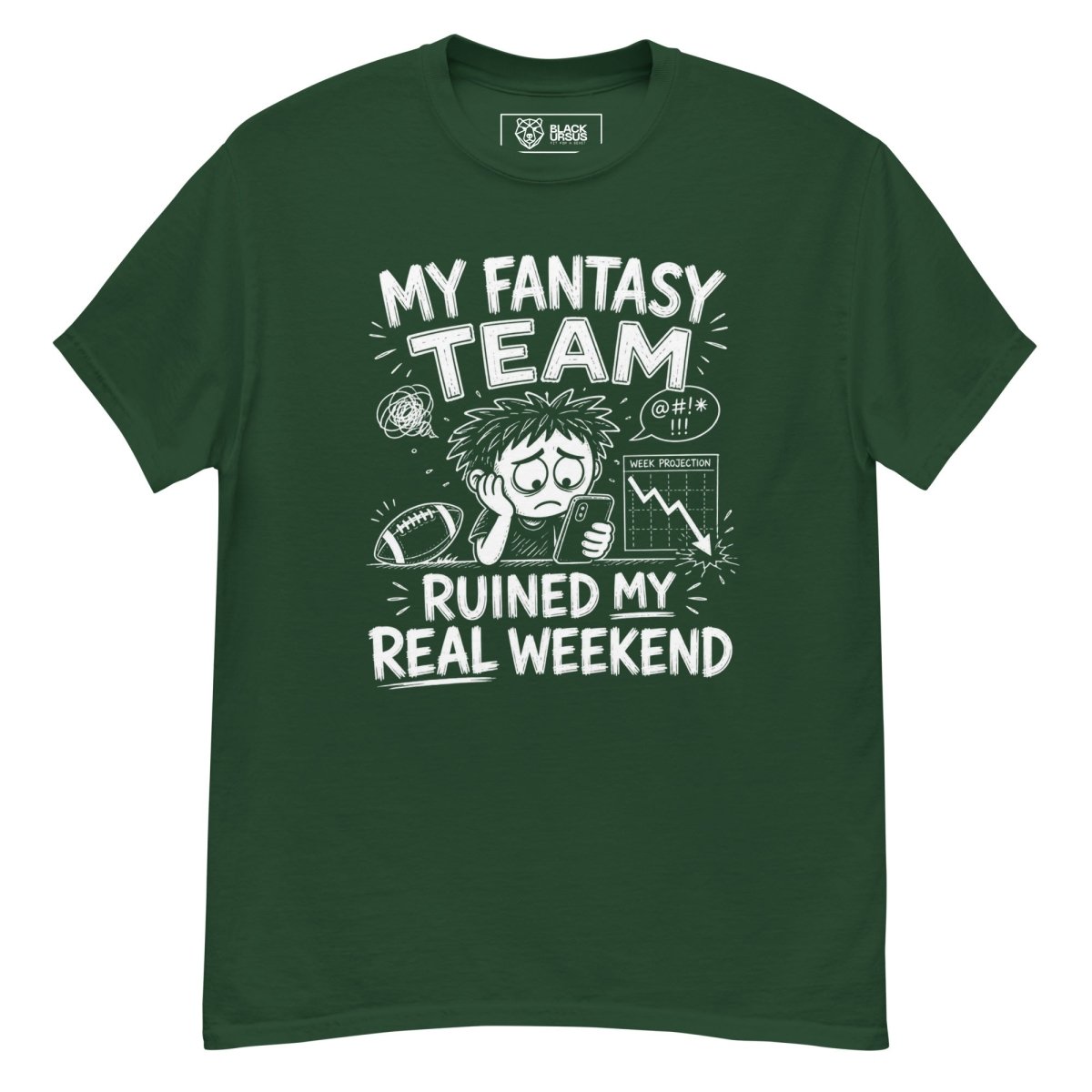 T-Shirt "MY FANTASY" – Football Streetwear S–5XL | Black Ursus - Streetwear - size_range | Black Ursus