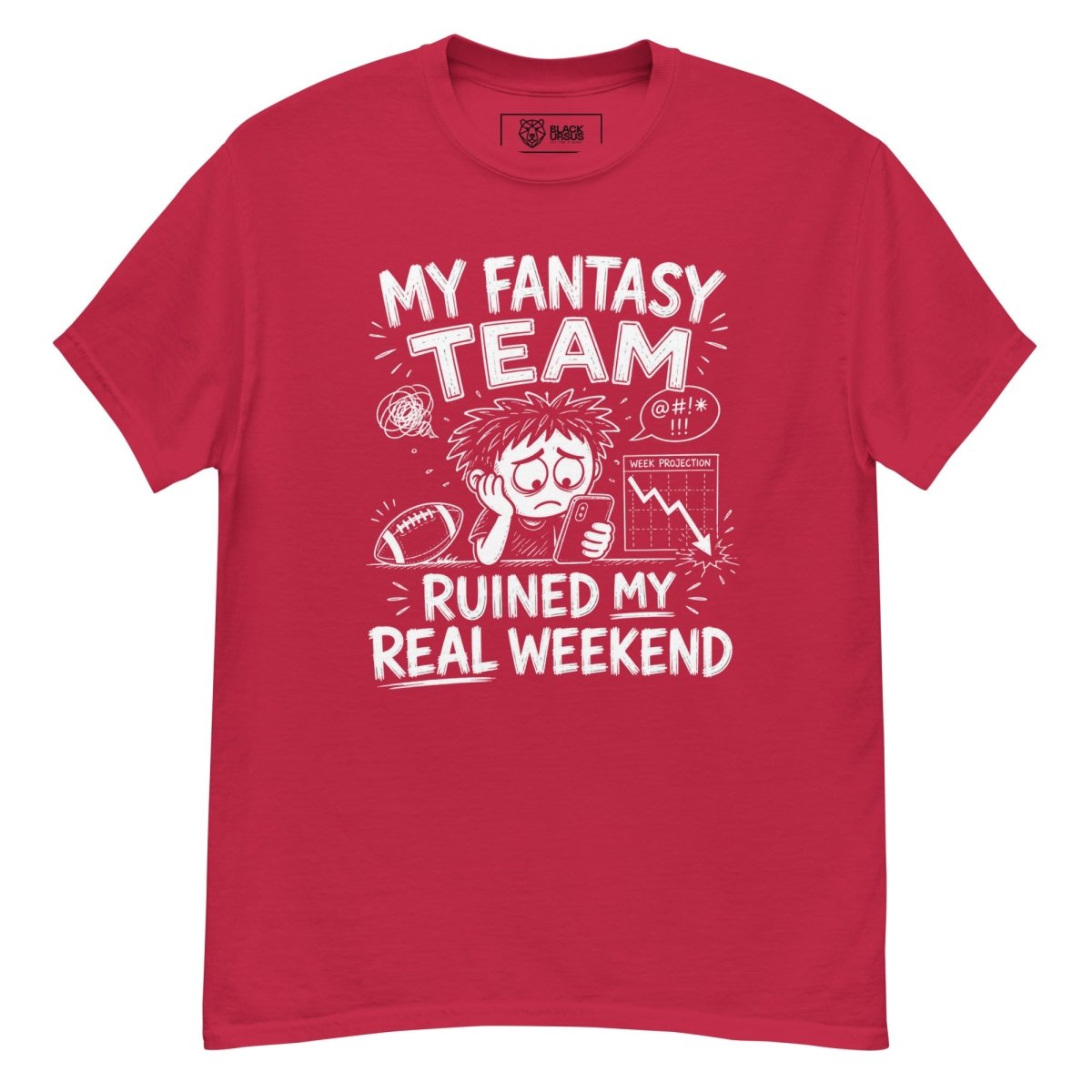 T-Shirt "MY FANTASY" – Football Streetwear S–5XL | Black Ursus - Streetwear - size_range | Black Ursus