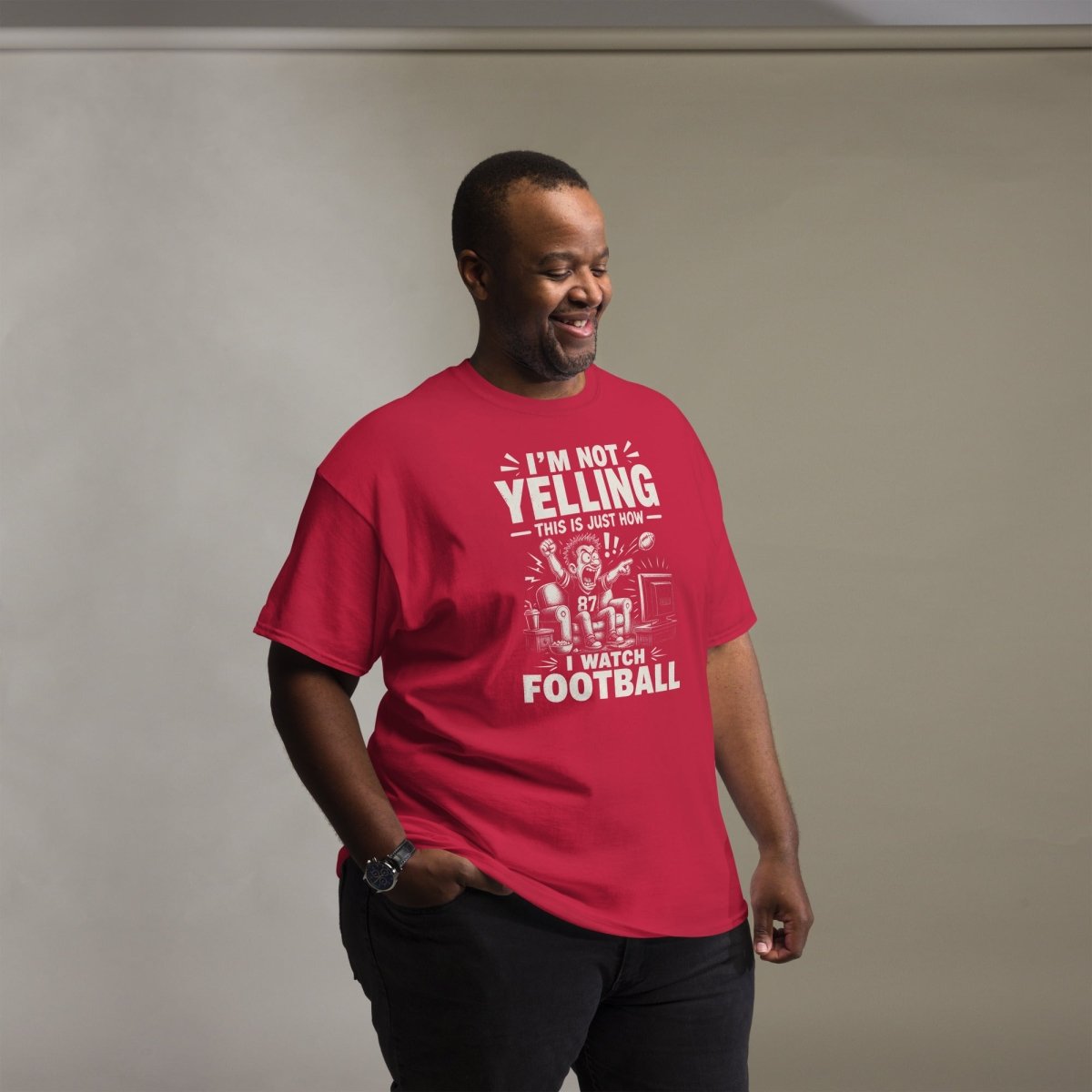 T-Shirt "NOT YELLING" – Football Streetwear S–5XL | Black Ursus - Streetwear - size_range | Black Ursus