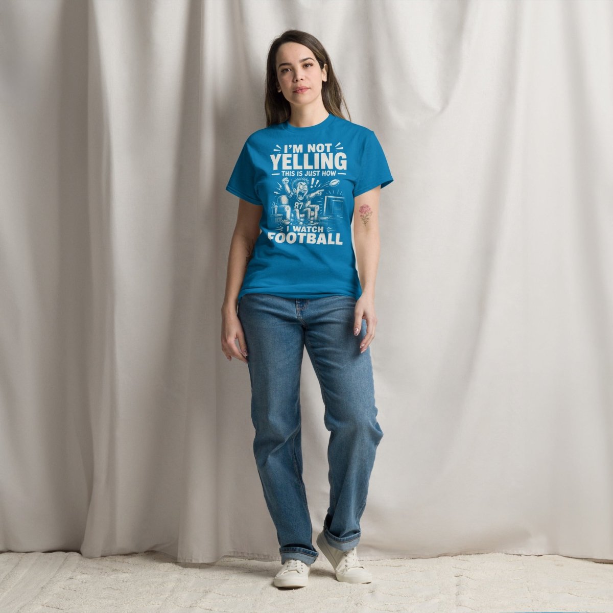 T-Shirt "NOT YELLING" – Football Streetwear S–5XL | Black Ursus - Streetwear - size_range | Black Ursus