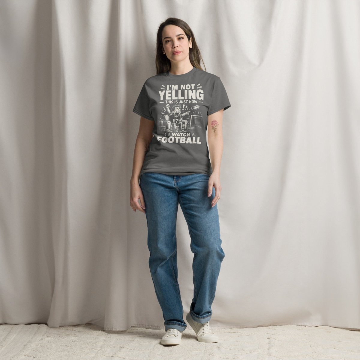 T-Shirt "NOT YELLING" – Football Streetwear S–5XL | Black Ursus - Streetwear - size_range | Black Ursus