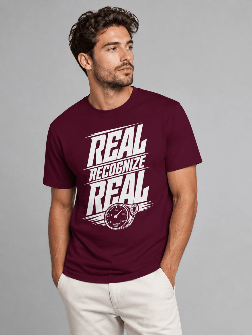 T-Shirt "Real Recognize" – Urban Streetwear S–5XL | Black Ursus - Streetwear - size_range | Black Ursus
