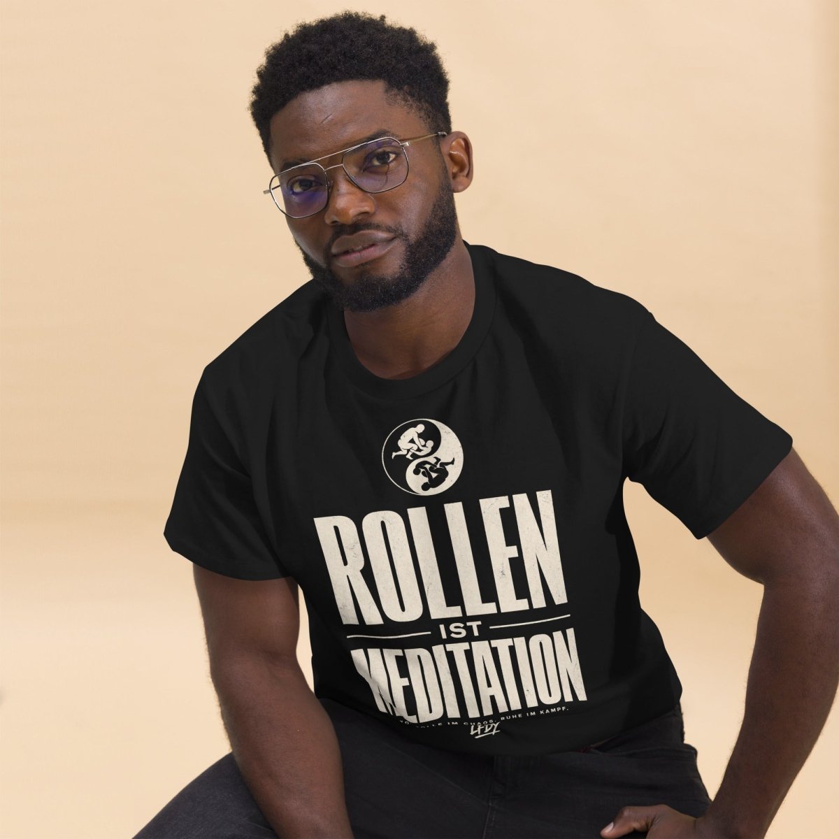 T-Shirt "ROLLEN IST MEDITATION" – BJJ & Jiu-Jitsu S–5XL | Black Ursus - Streetwear - size_range | Black Ursus