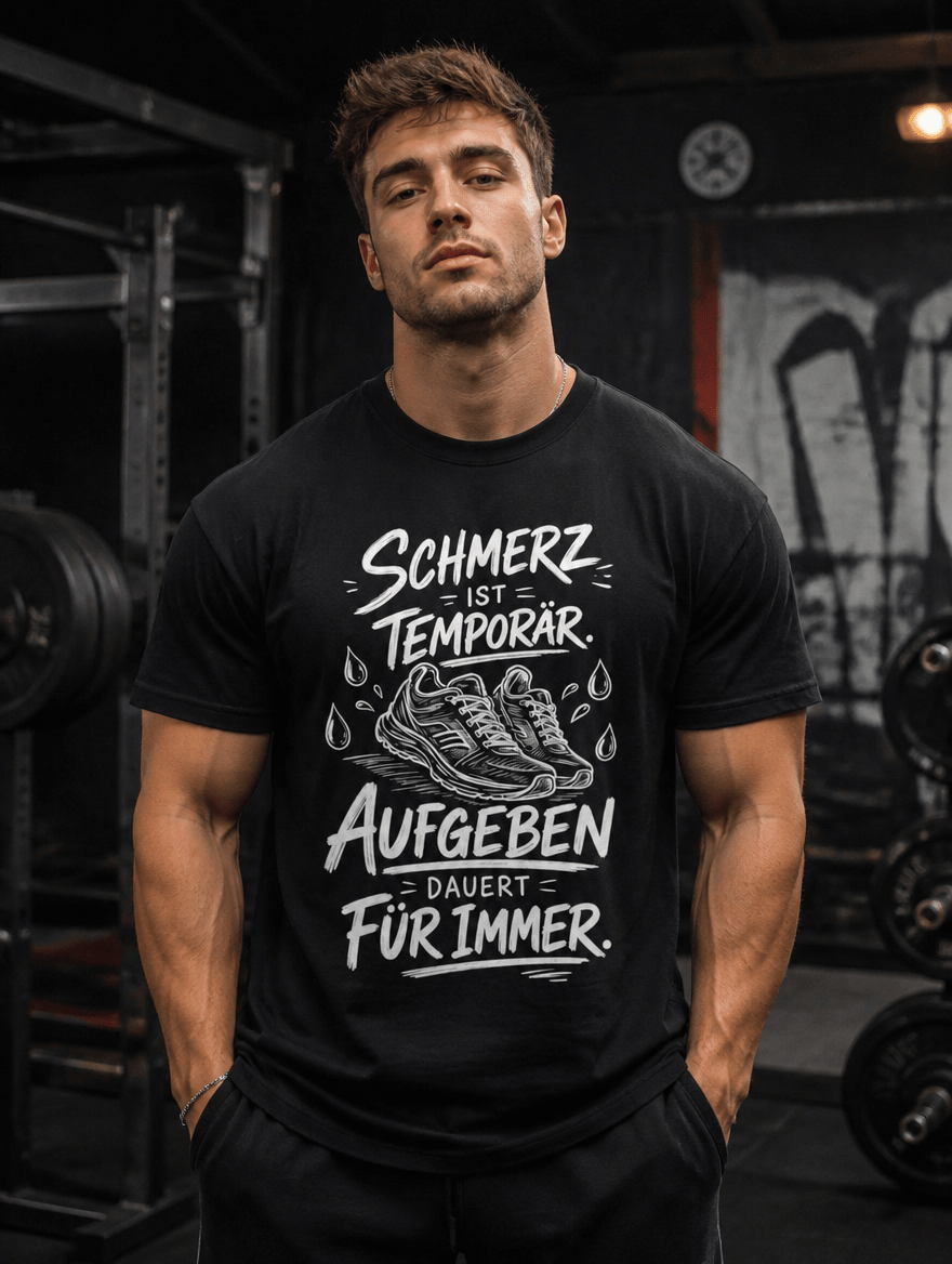 T-Shirt "Schmerz" – Gym & Bodybuilding S–5XL | Black Ursus - Streetwear - size_range | Black Ursus