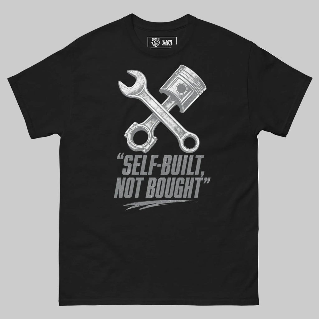 T-Shirt "Self Built" – Gym & Bodybuilding S–5XL | Black Ursus - Streetwear - size_range | Black Ursus