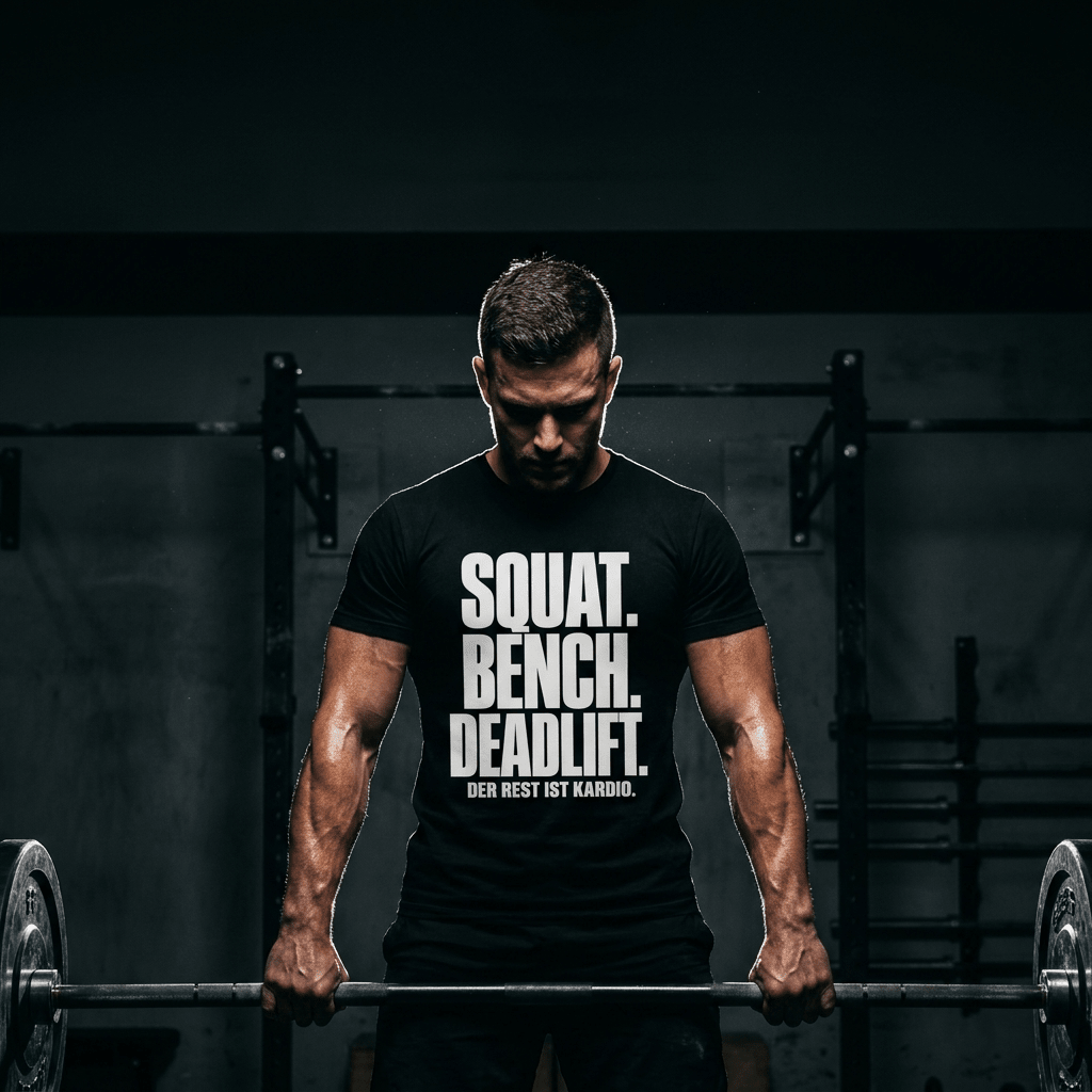 T-Shirt "Squat. Bench. Deadlift." – Gym & Bodybuilding S–5XL | Black Ursus - Streetwear - size_range | Black Ursus