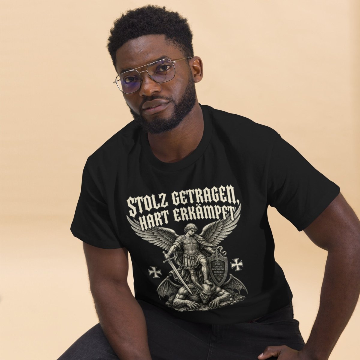 T-Shirt "STOLZ GETRAGEN, HART ERKÄMPFT" – BJJ & Jiu-Jitsu S–5XL | Black Ursus - Streetwear - size_range | Black Ursus