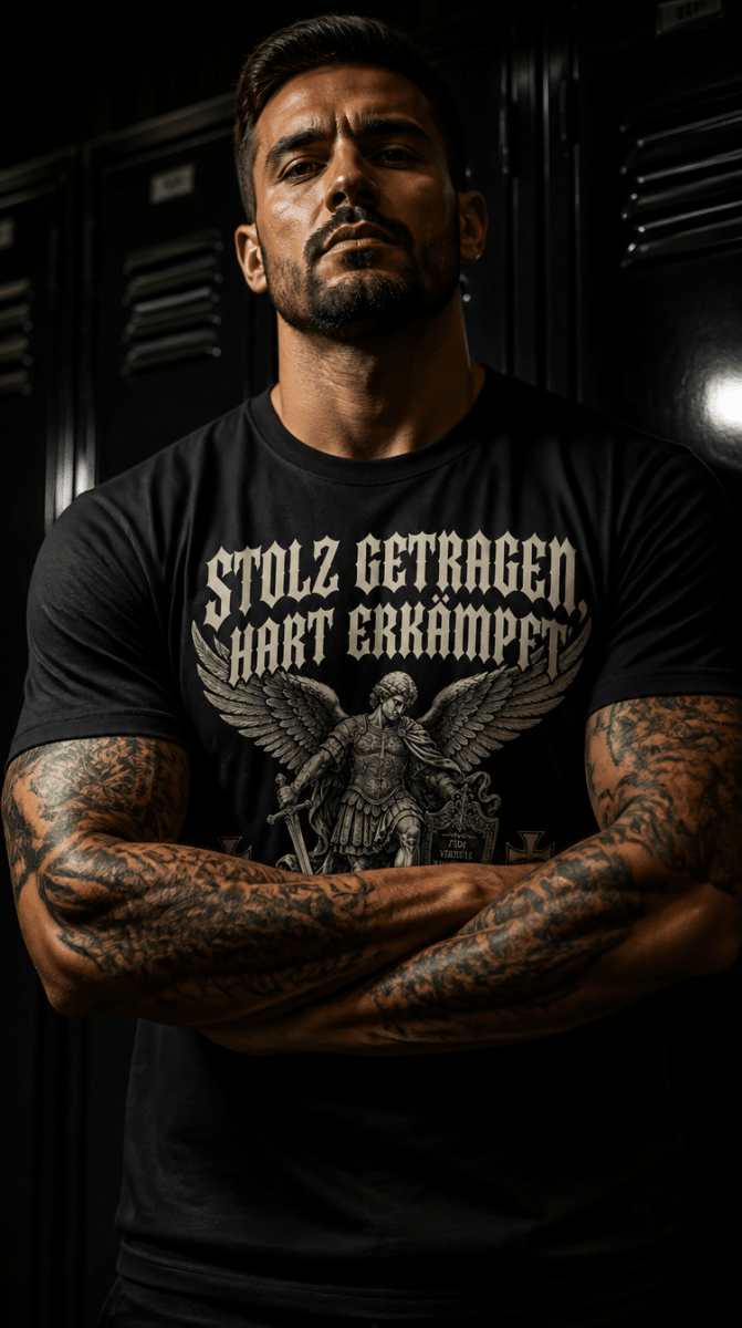 T-Shirt "STOLZ GETRAGEN, HART ERKÄMPFT" – BJJ & Jiu-Jitsu S–5XL | Black Ursus - Streetwear - size_range | Black Ursus