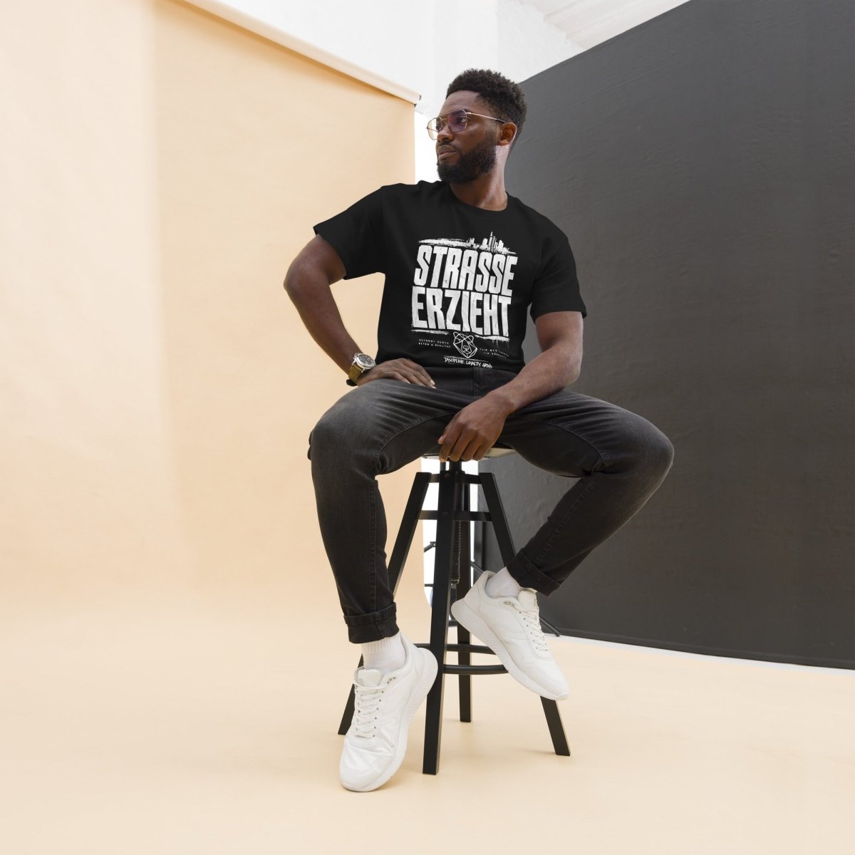 T-Shirt "Straße erzieht" – Urban Streetwear S–5XL | Black Ursus - Streetwear - size_range | Black Ursus
