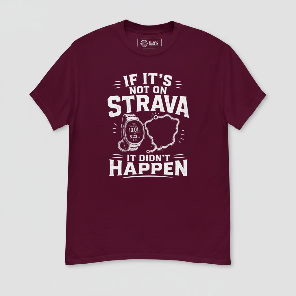 T-Shirt "STRAVA" – Running & Laufen S–5XL | Black Ursus - Streetwear - size_range | Black Ursus