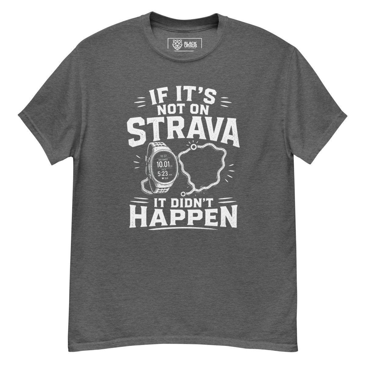 T-Shirt "STRAVA" – Running & Laufen S–5XL | Black Ursus - Streetwear - size_range | Black Ursus