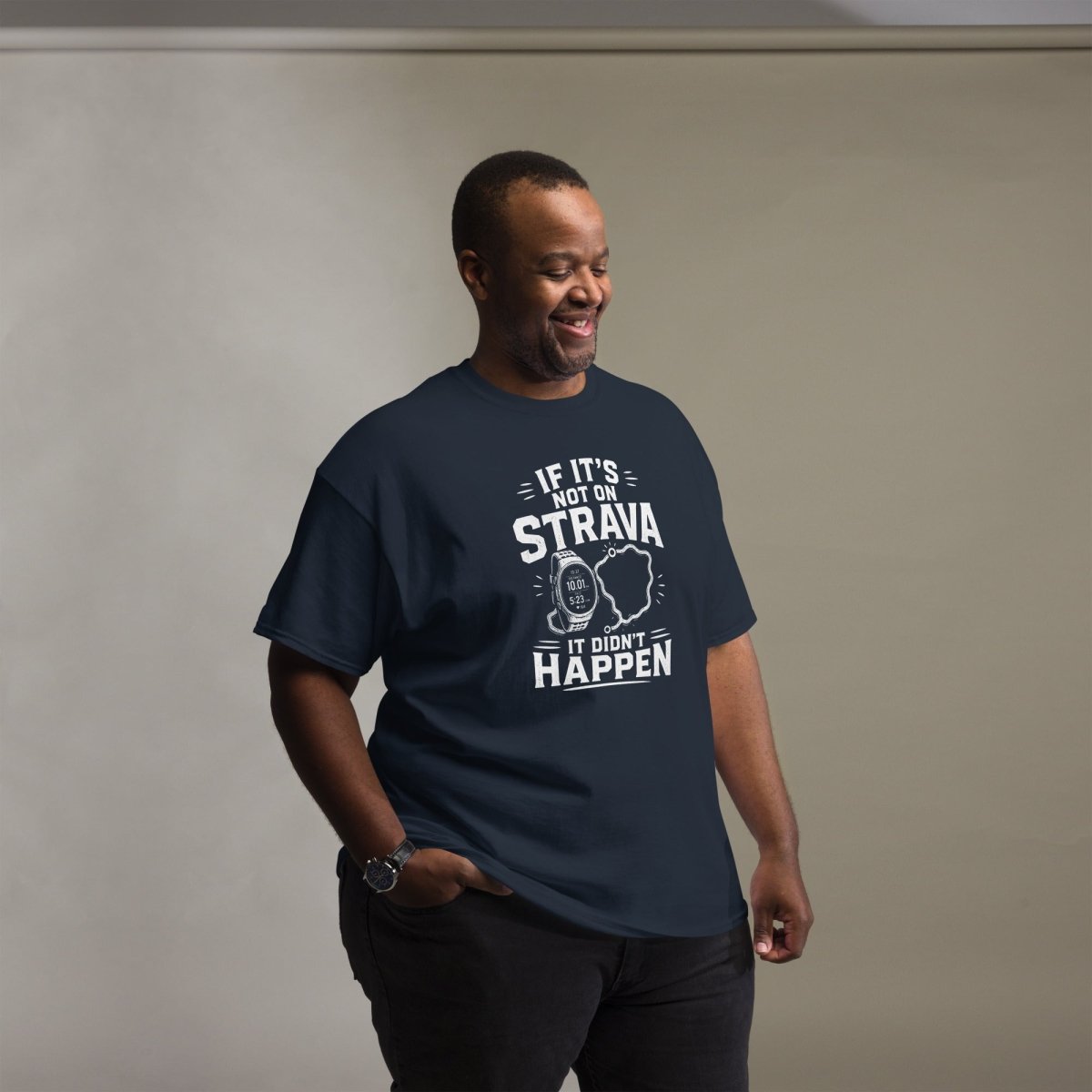 T-Shirt "STRAVA" – Running & Laufen S–5XL | Black Ursus - Streetwear - size_range | Black Ursus