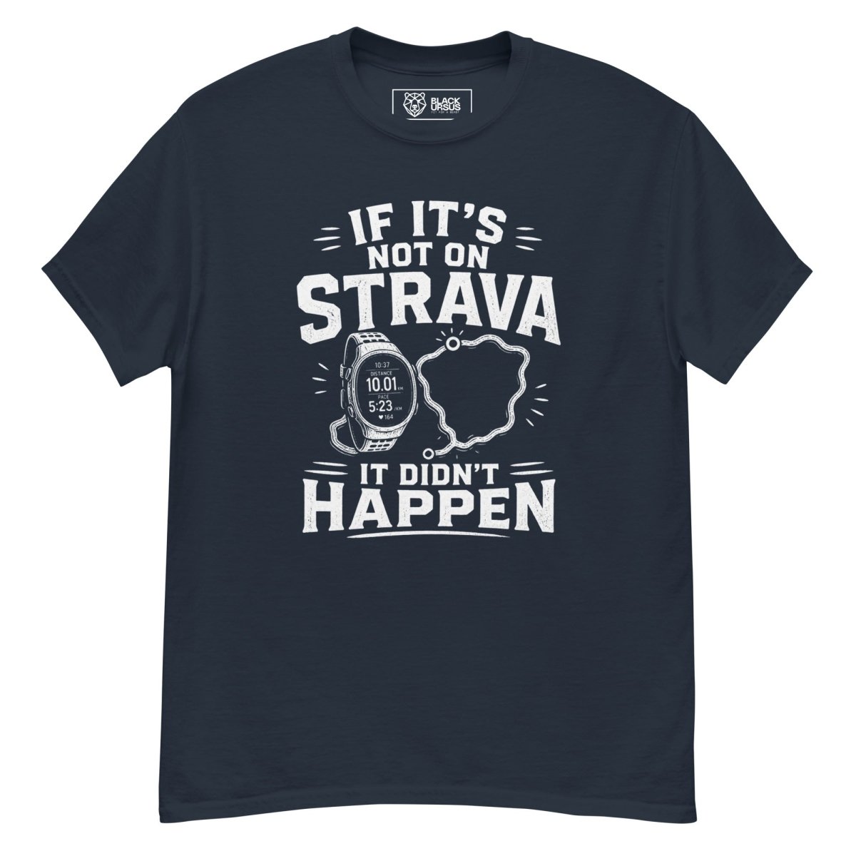T-Shirt "STRAVA" – Running & Laufen S–5XL | Black Ursus - Streetwear - size_range | Black Ursus