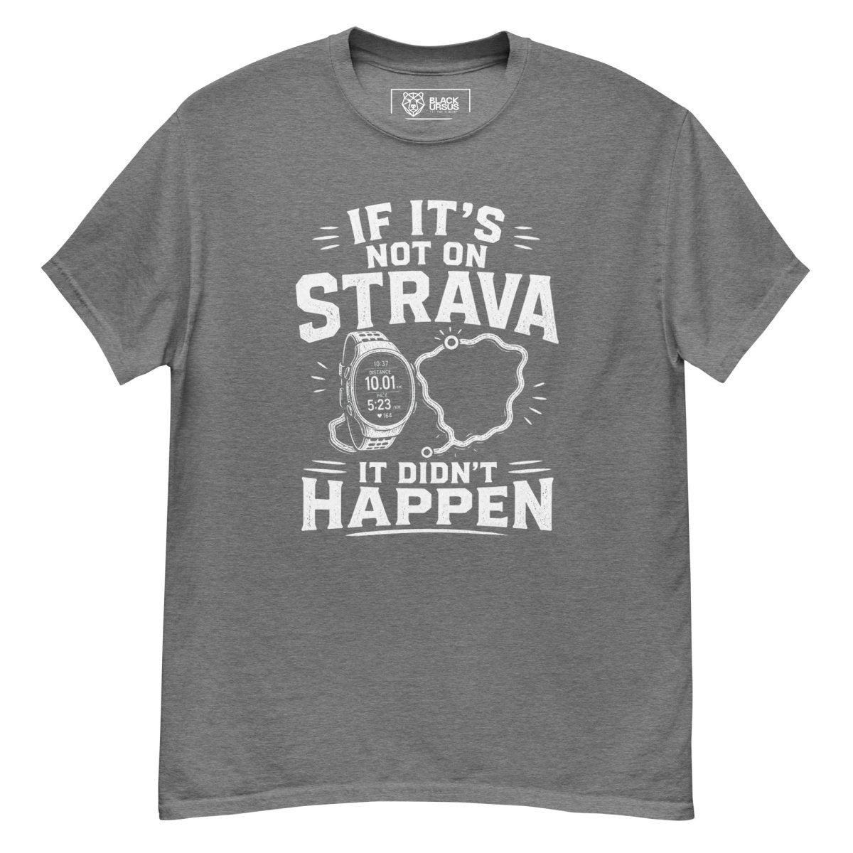 T-Shirt "STRAVA" – Running & Laufen S–5XL | Black Ursus - Streetwear - size_range | Black Ursus