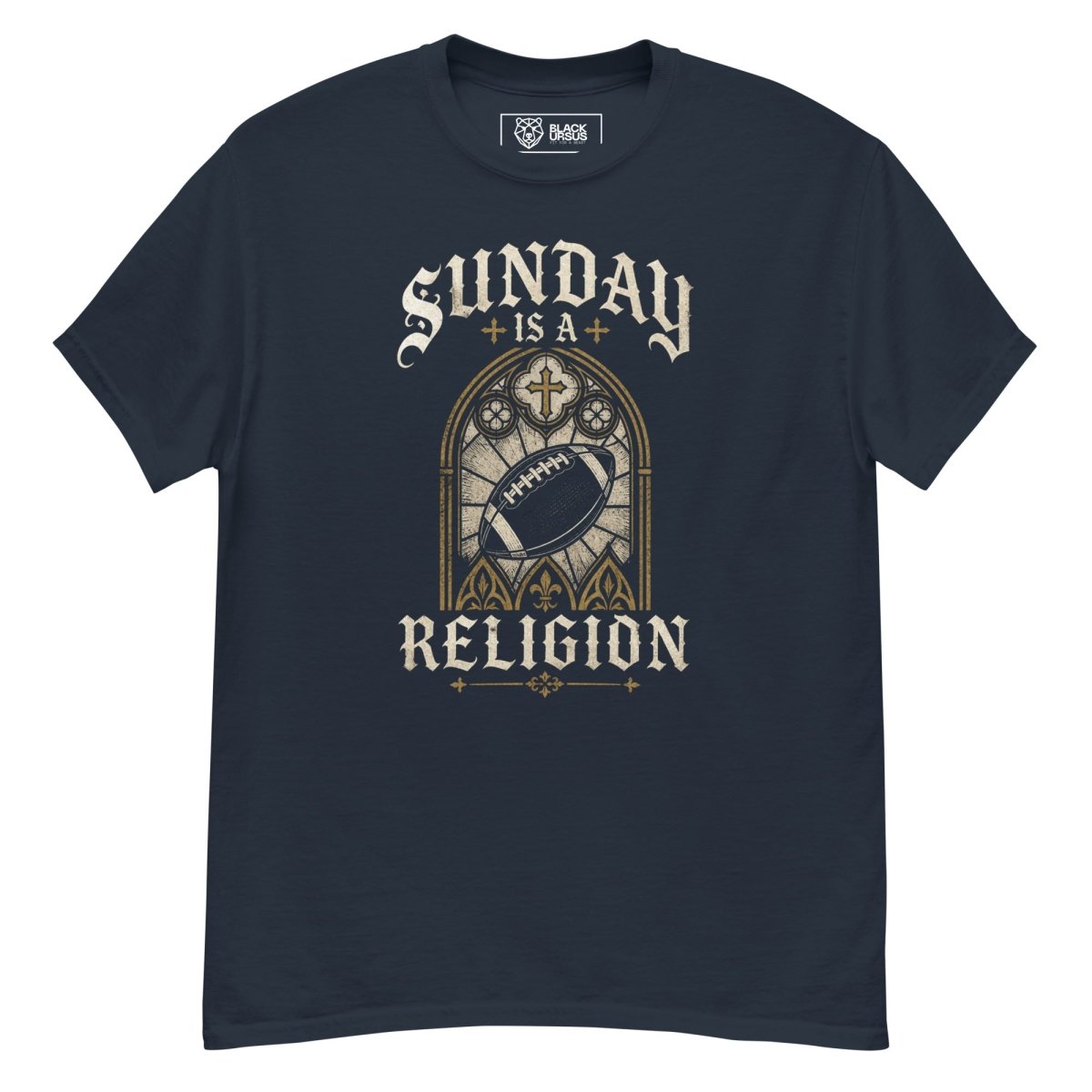 T-Shirt "SUNDAY" – Football Streetwear S–5XL | Black Ursus - Streetwear - size_range | Black Ursus