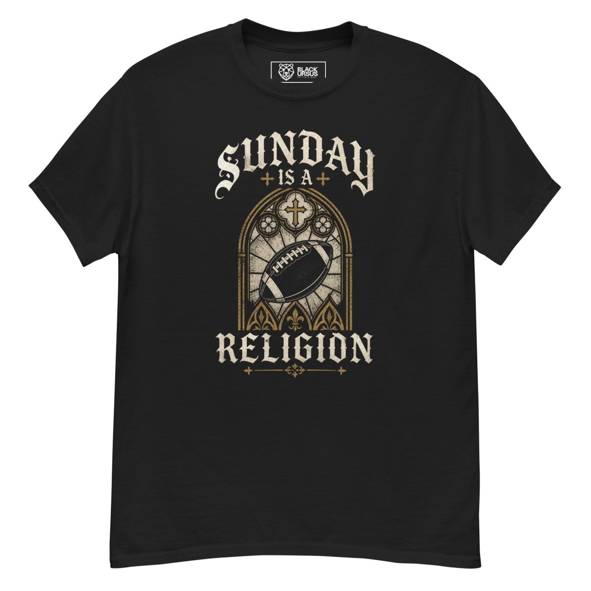 T-Shirt "SUNDAY" – Football Streetwear S–5XL | Black Ursus - Streetwear - size_range | Black Ursus