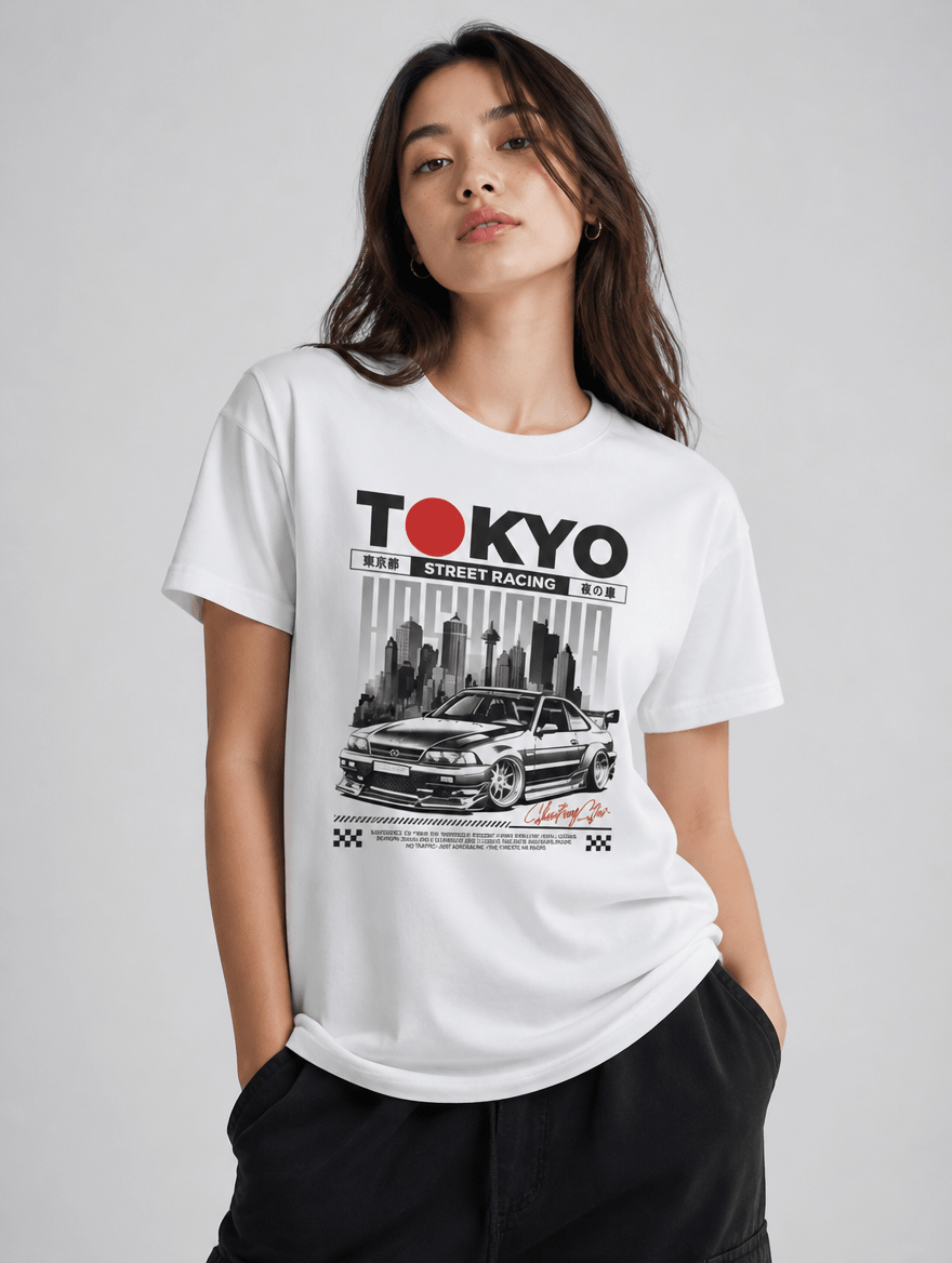 T-Shirt "Tokyo Street Racing 2" – JDM & Japan Streetwear S–5XL | Black Ursus - Streetwear - size_range | Black Ursus