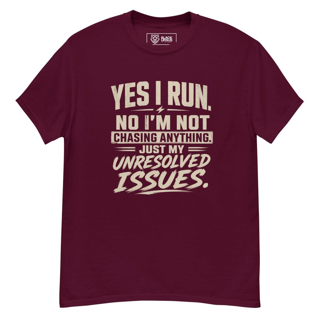 T-Shirt "YES I RUN" – Running & Laufen S–5XL | Black Ursus - Streetwear - size_range | Black Ursus