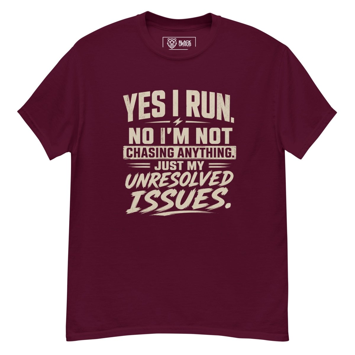 T-Shirt "YES I RUN" – Running & Laufen S–5XL | Black Ursus - Streetwear - size_range | Black Ursus