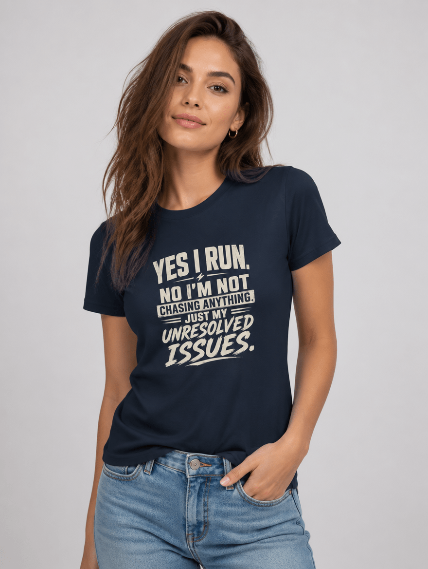 T-Shirt "YES I RUN" – Running & Laufen S–5XL | Black Ursus - Streetwear - size_range | Black Ursus