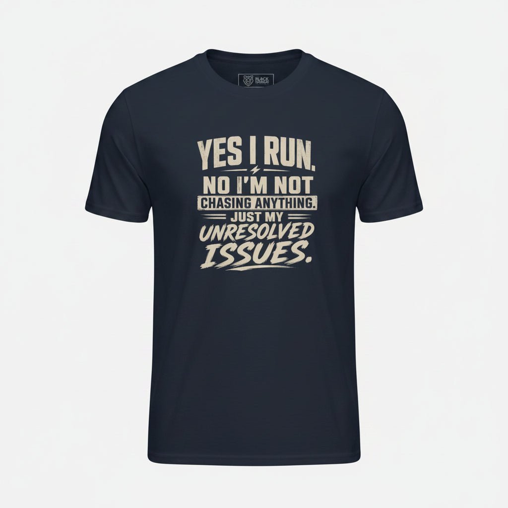 T-Shirt "YES I RUN" – Running & Laufen S–5XL | Black Ursus - Streetwear - size_range | Black Ursus