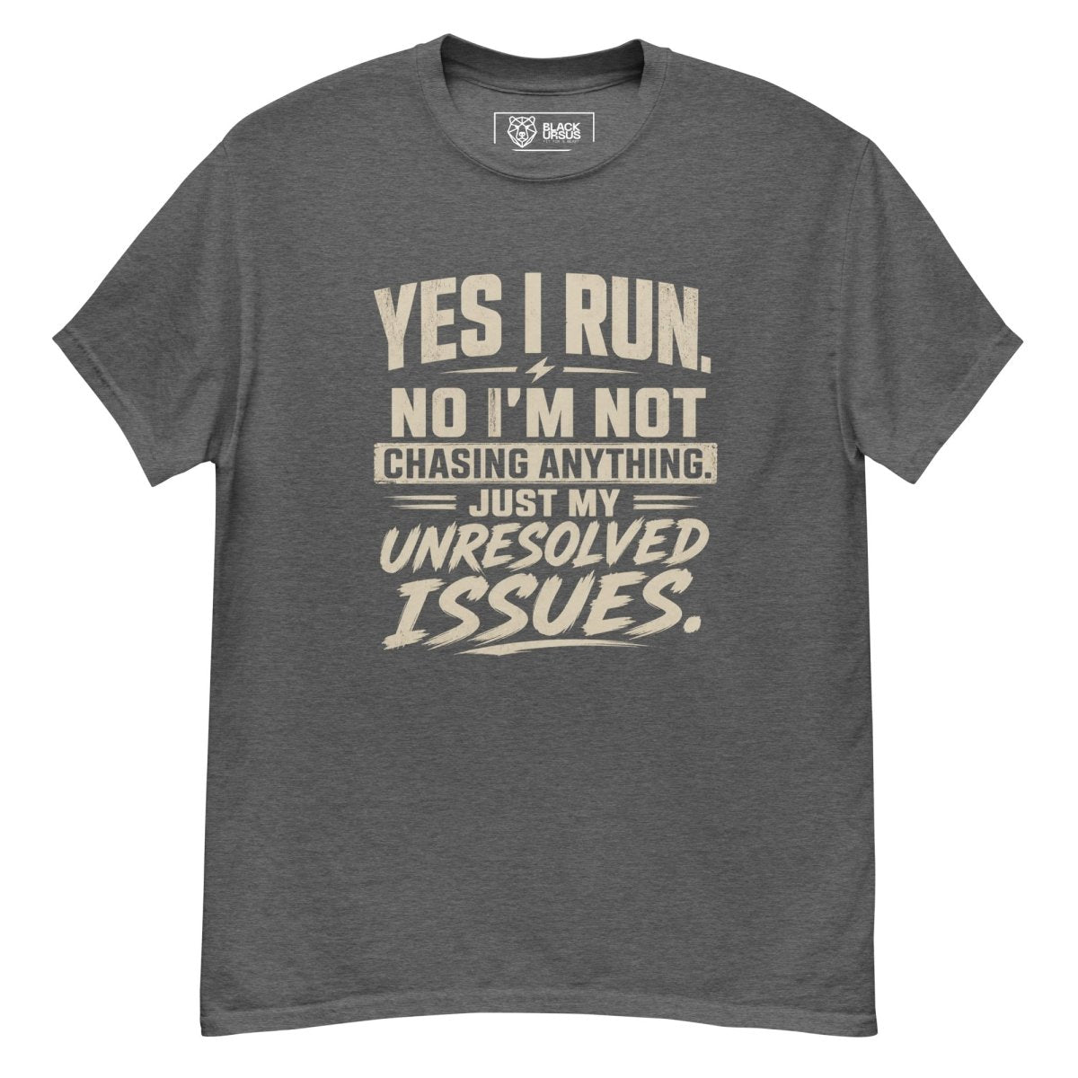 T-Shirt "YES I RUN" – Running & Laufen S–5XL | Black Ursus - Streetwear - size_range | Black Ursus
