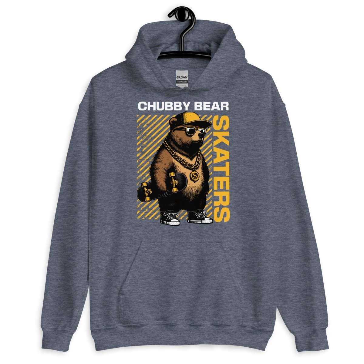 Unisex Hoodie "Chubby Bear" - Streetwear - size_range | Black Ursus