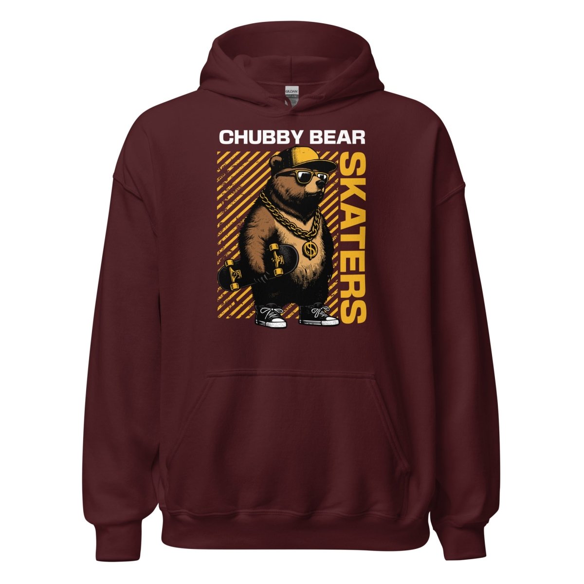 Unisex Hoodie "Chubby Bear" - Streetwear - size_range | Black Ursus