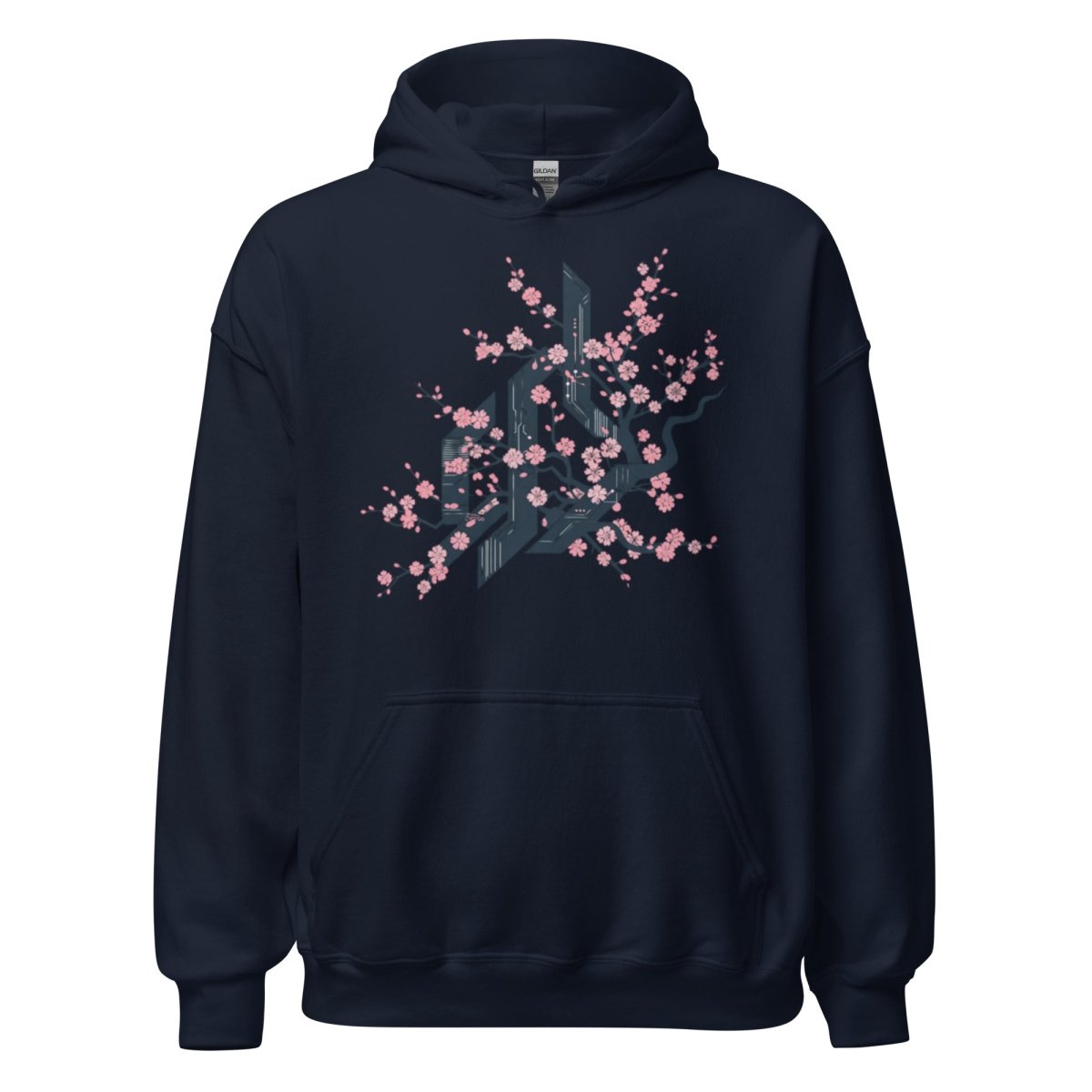 Unisex - Hoodie "CYBER FLOWER" - Streetwear - size_range | Black Ursus