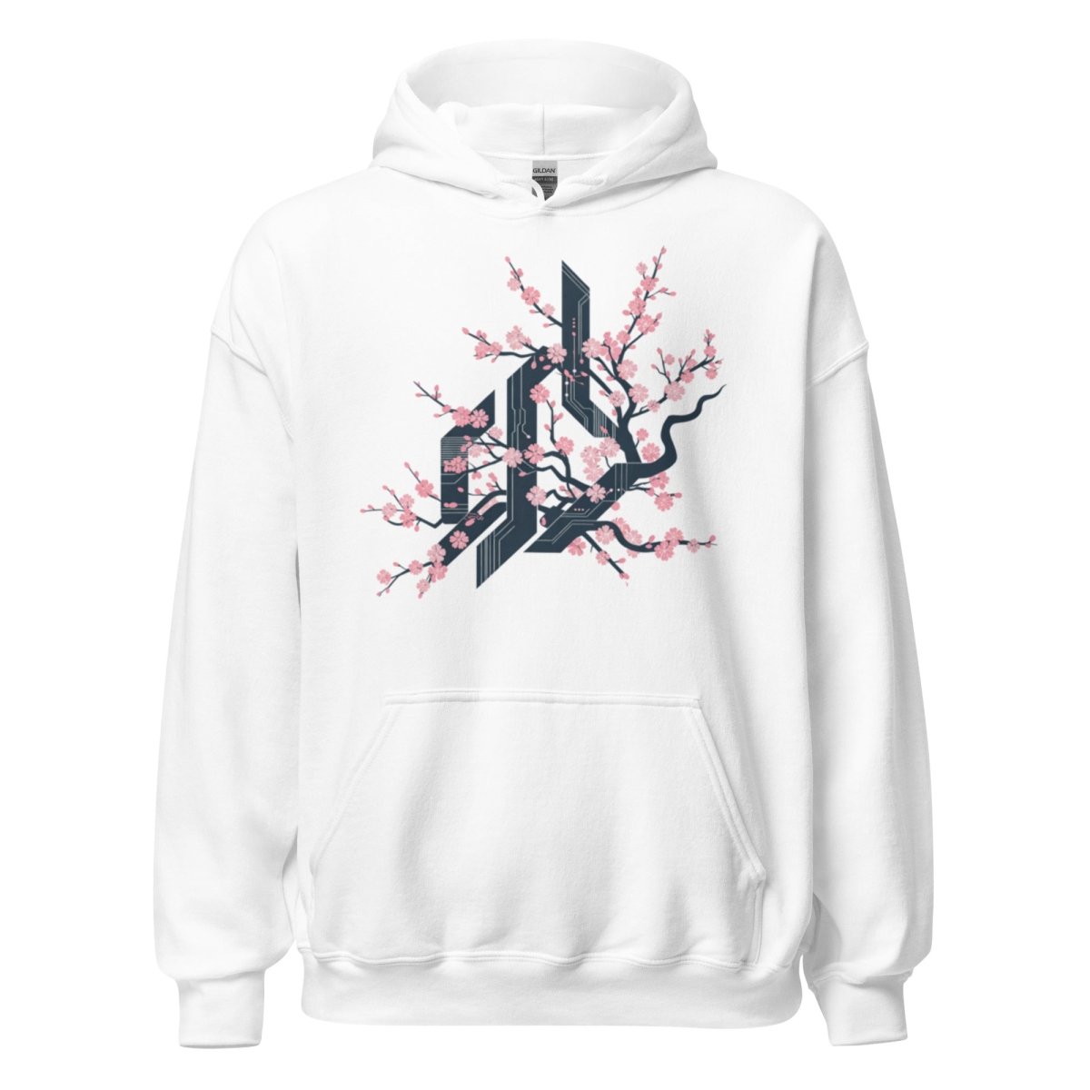 Unisex - Hoodie "CYBER FLOWER" - Streetwear - size_range | Black Ursus