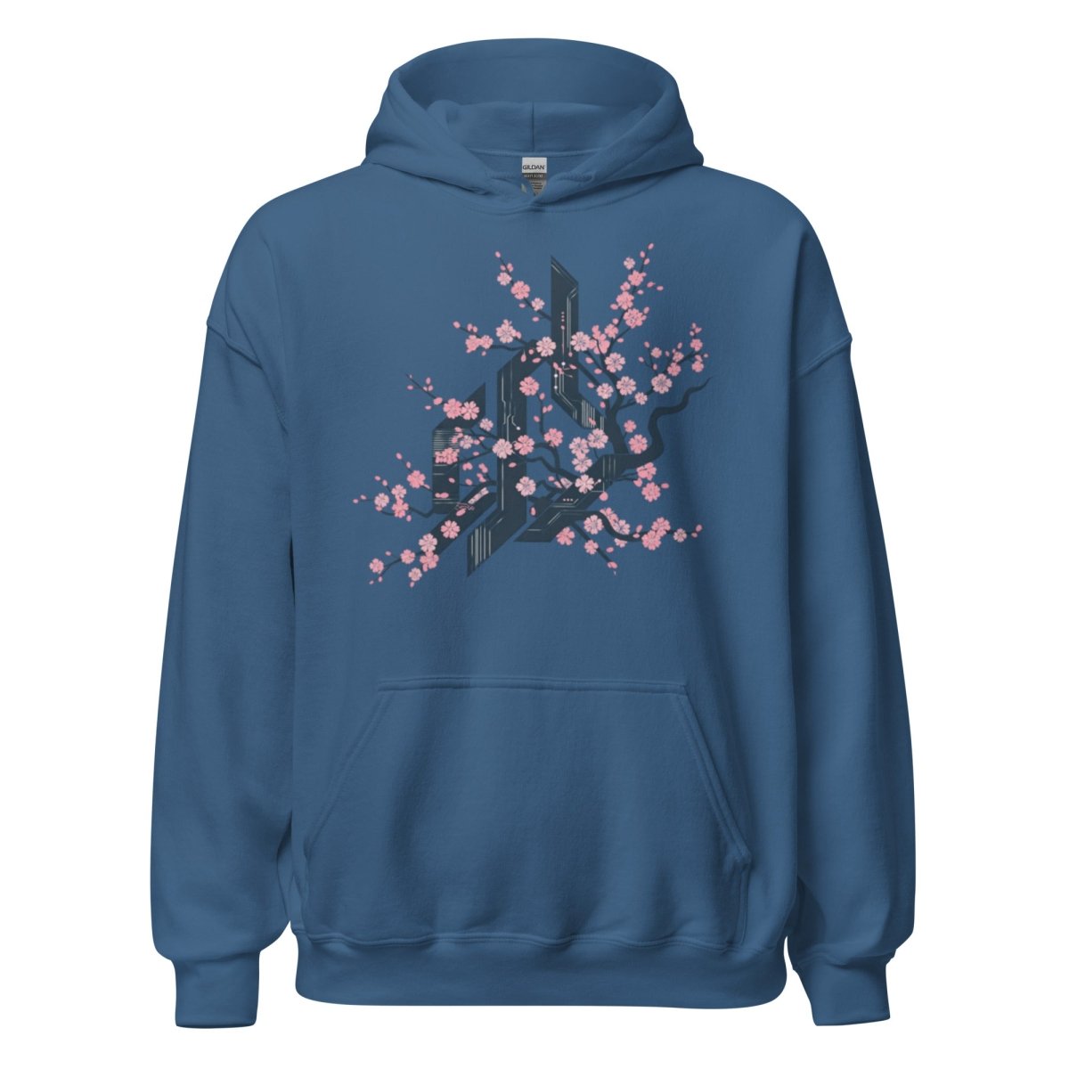 Unisex - Hoodie "CYBER FLOWER" - Streetwear - size_range | Black Ursus