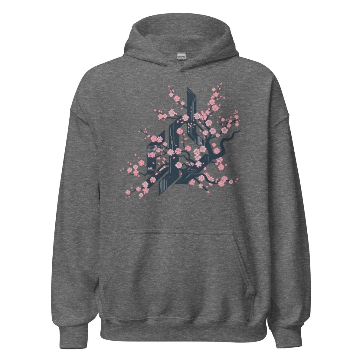 Unisex - Hoodie "CYBER FLOWER" - Streetwear - size_range | Black Ursus